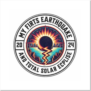 My first Earthquake and Total Solar Eclipse Posters and Art